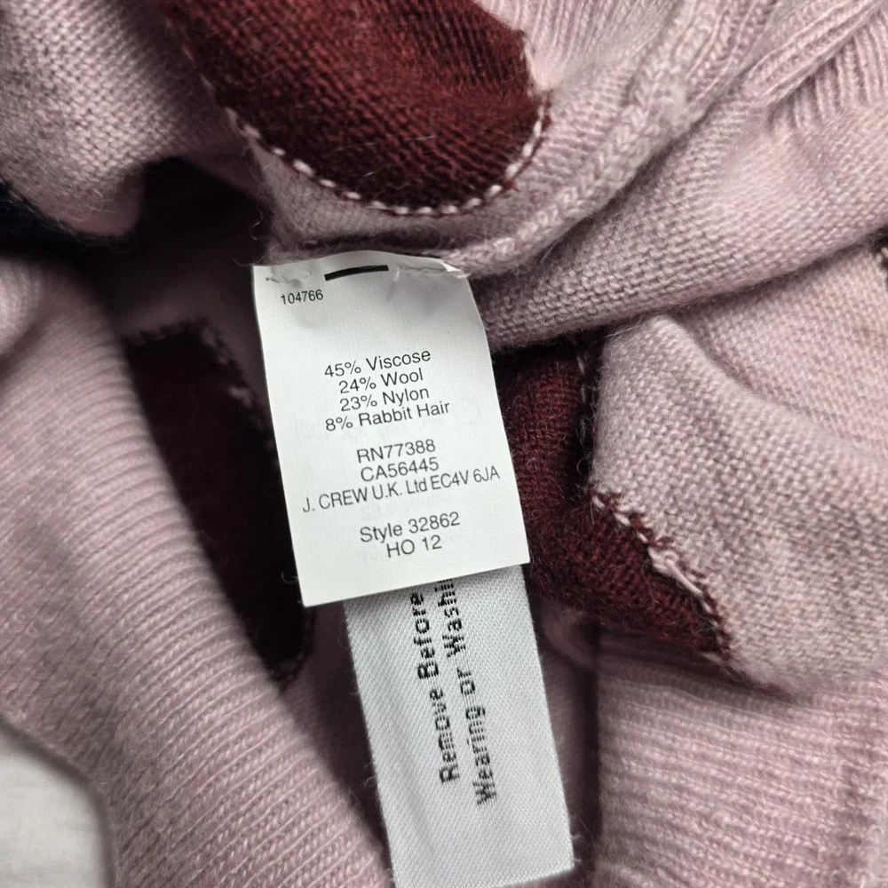 J crew women's sweater lightweight wool blend y2k heart medium
